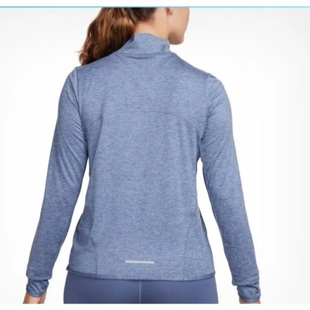 Nike Swift Dri-FIT 1/4 Zip Running Top Women’s Large Blue UPF 40+ NWT